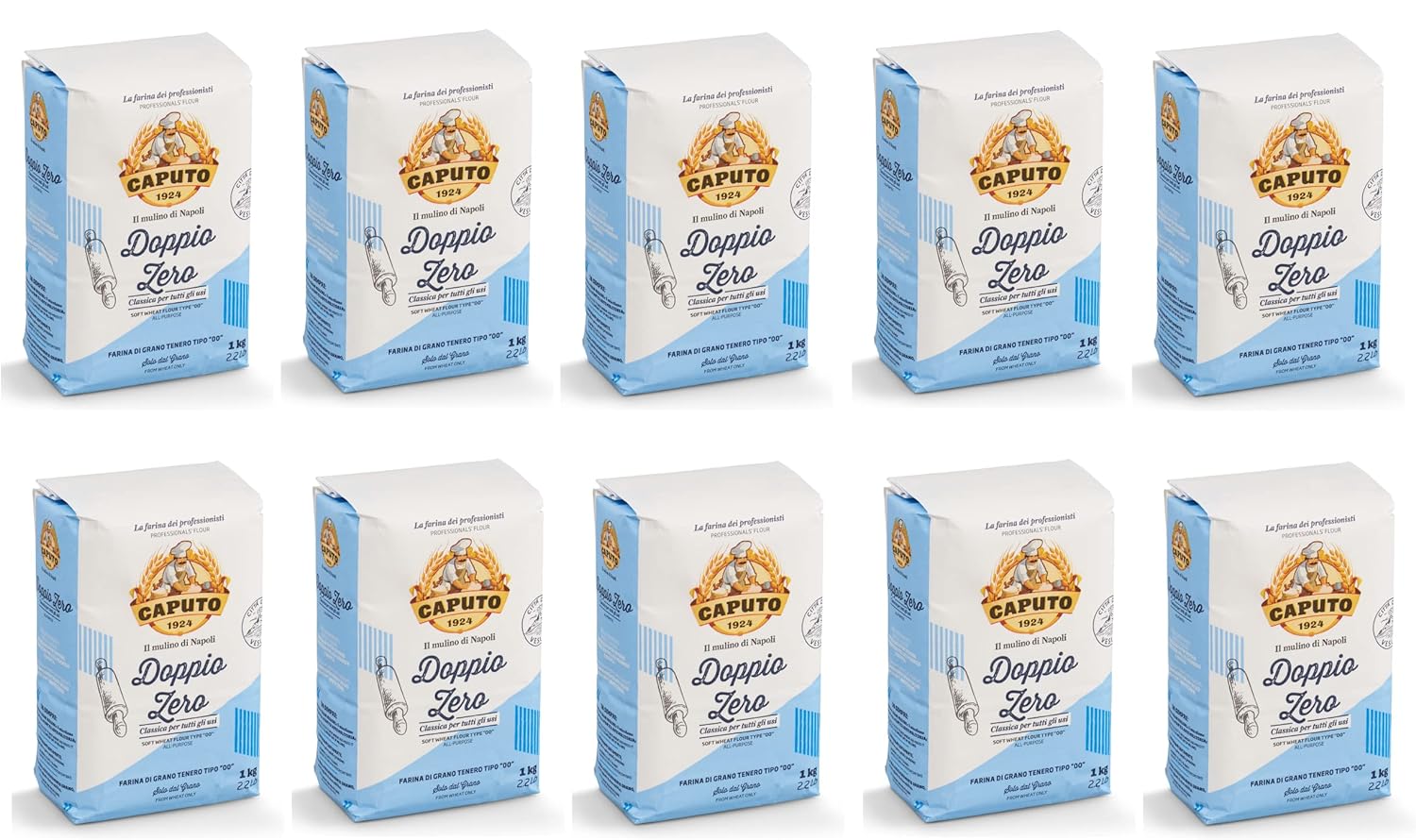 Caputo Doppio Zero Classica Weizenmehl Tipo 00 Sparset: 10x 1kg 