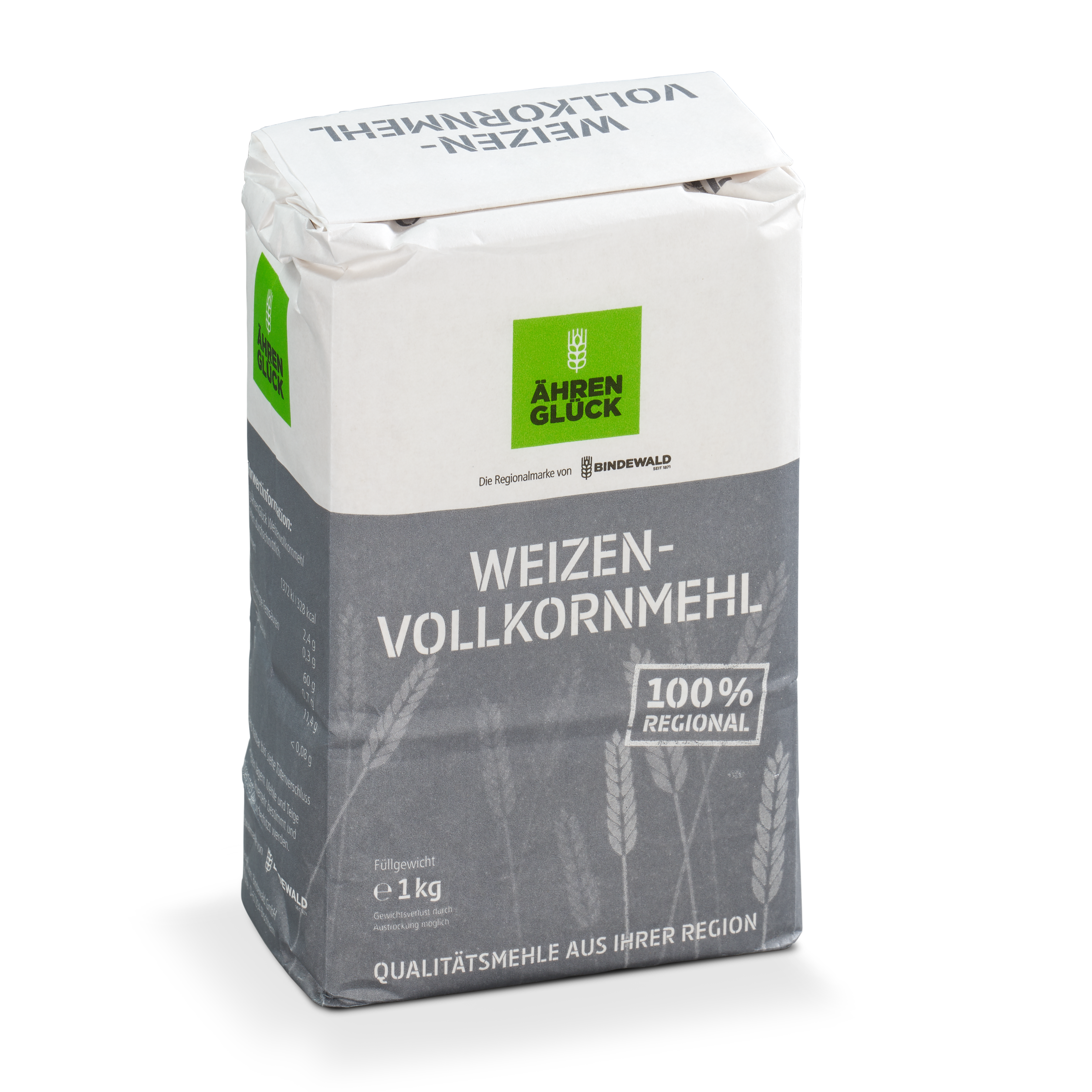 ÄhrenGlück Weizenvollkornmehl 1kg I regional produziert I kurze Transportwege