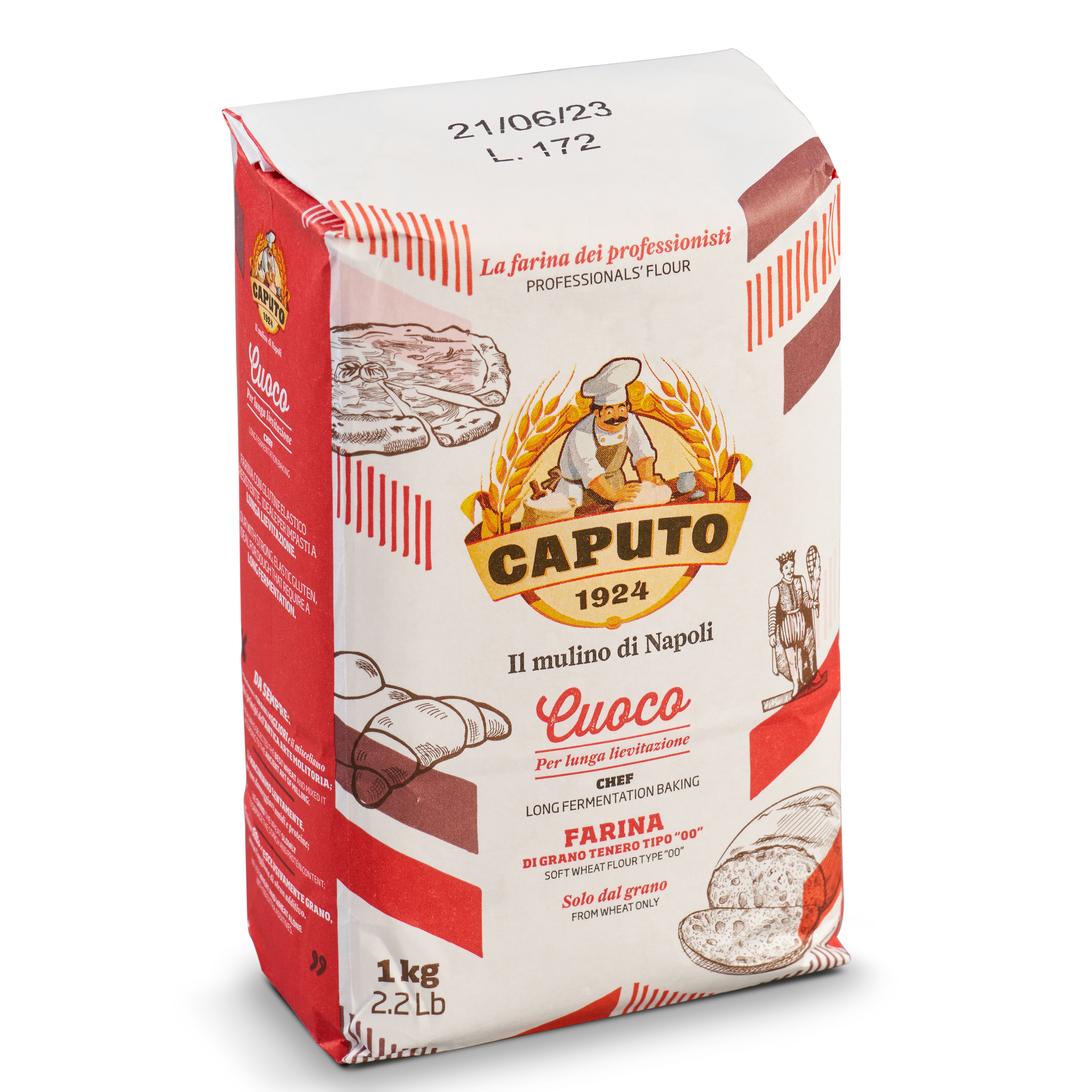 Caputo Cuoco Chef's Flour Weizenmehl Tipo 00 1kg I der Allrounder für helles Gebäck und Pizza