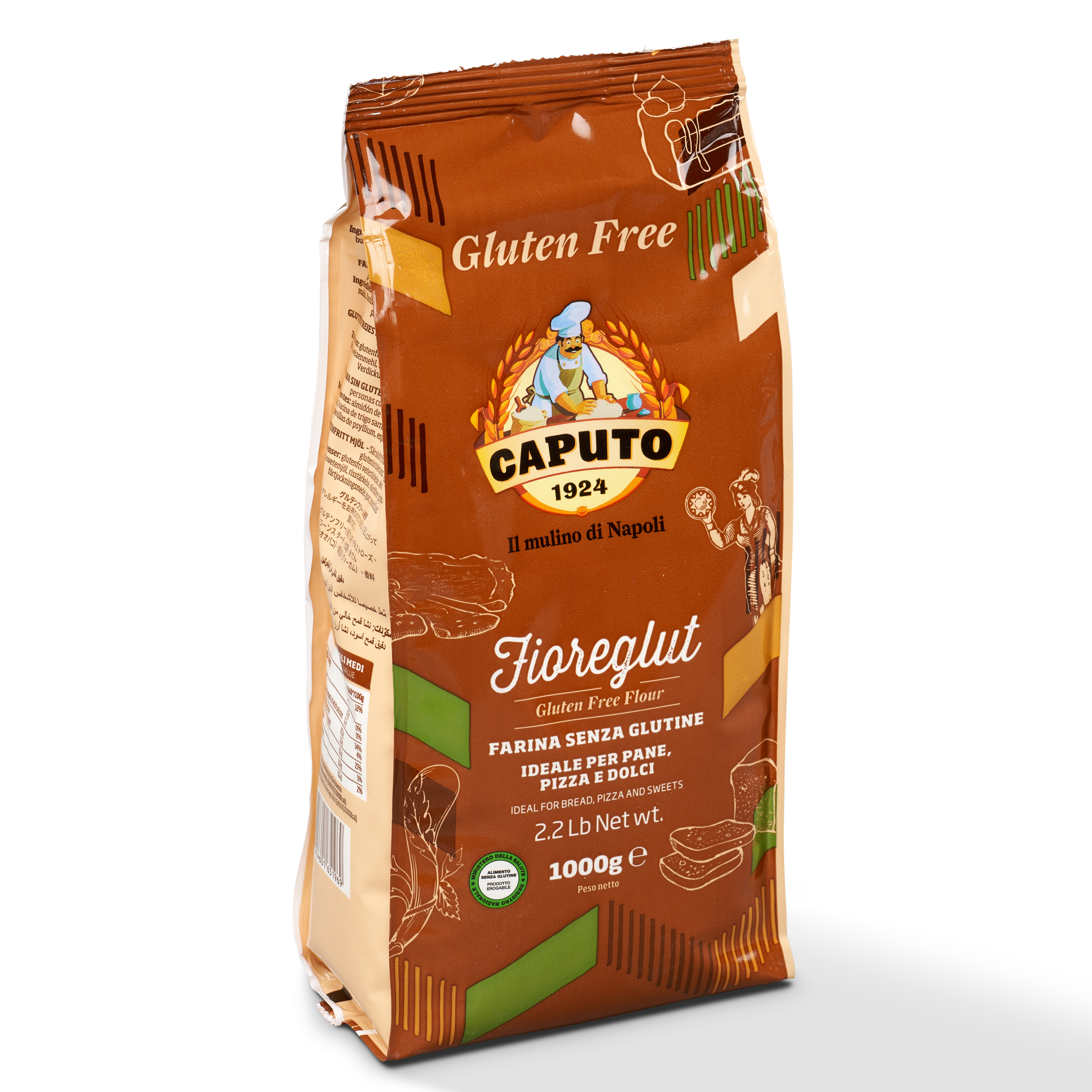 Caputo Fioreglut glutenfrei 1 kg I Das! glutenfreie Mehl für Pizza und Gebäck