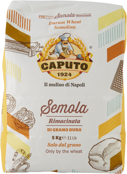 Caputo Semola Rimacinata 5kg I gemahlener Hartweizengrieß für Pizza und Pasta