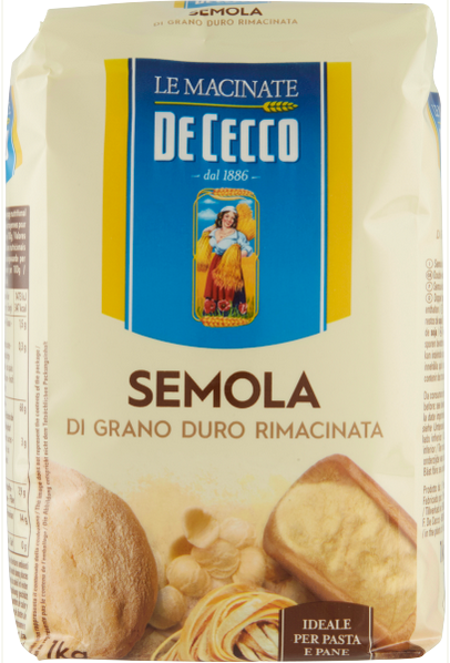 De Cecco Semola Rimacinata 1kg I Hartweizenmehl für Pasta und Pizza