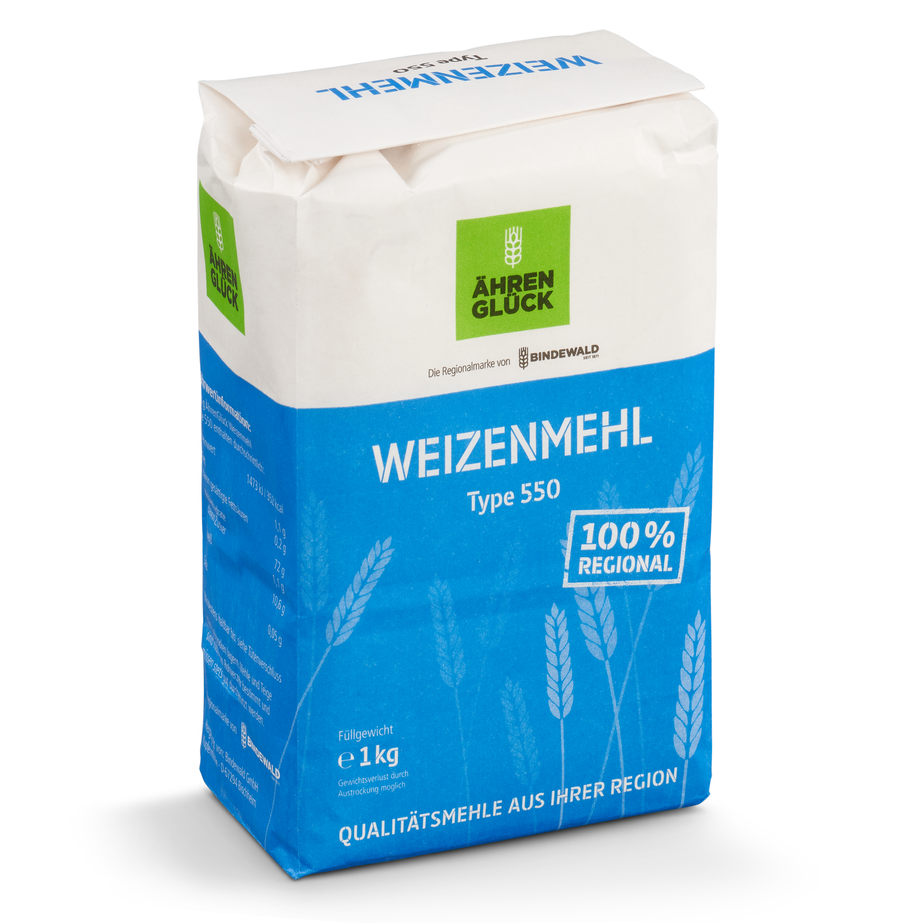 ÄhrenGlück Weizenmehl Type 550 1kg I regional produziert I kurze Transportwege